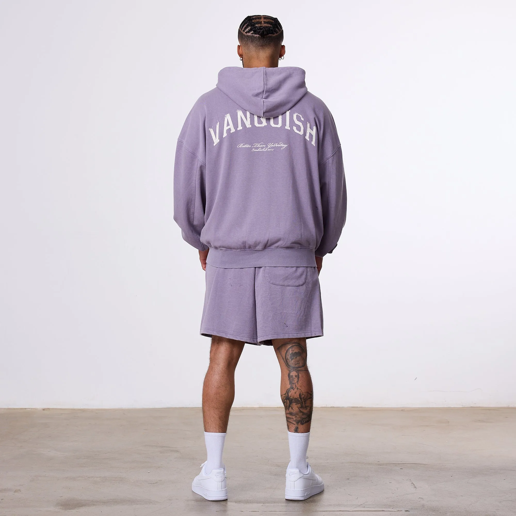 Vanquish Better Than Yesterday Washed Purple Full Zip Hoodie