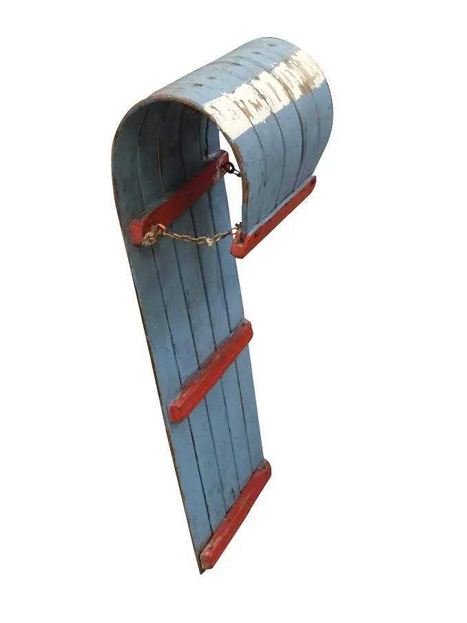 Vintage Childrens Toboggan- Blue Finish