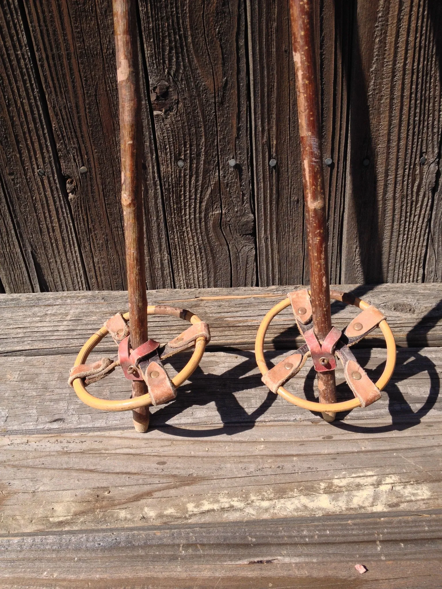 Vintage Hickory Children Ski Poles