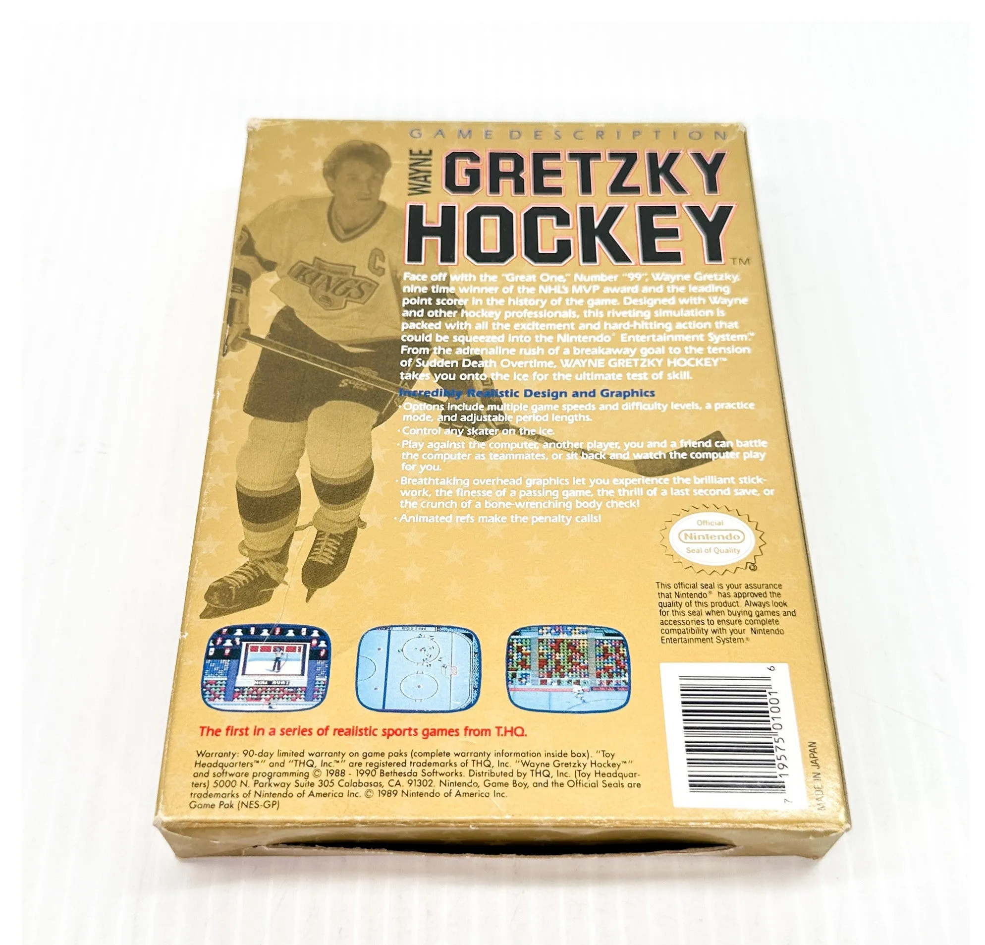 Wayne Gretzky Hockey - NES Game - Complete In Box - White Jersey - Great Condition!