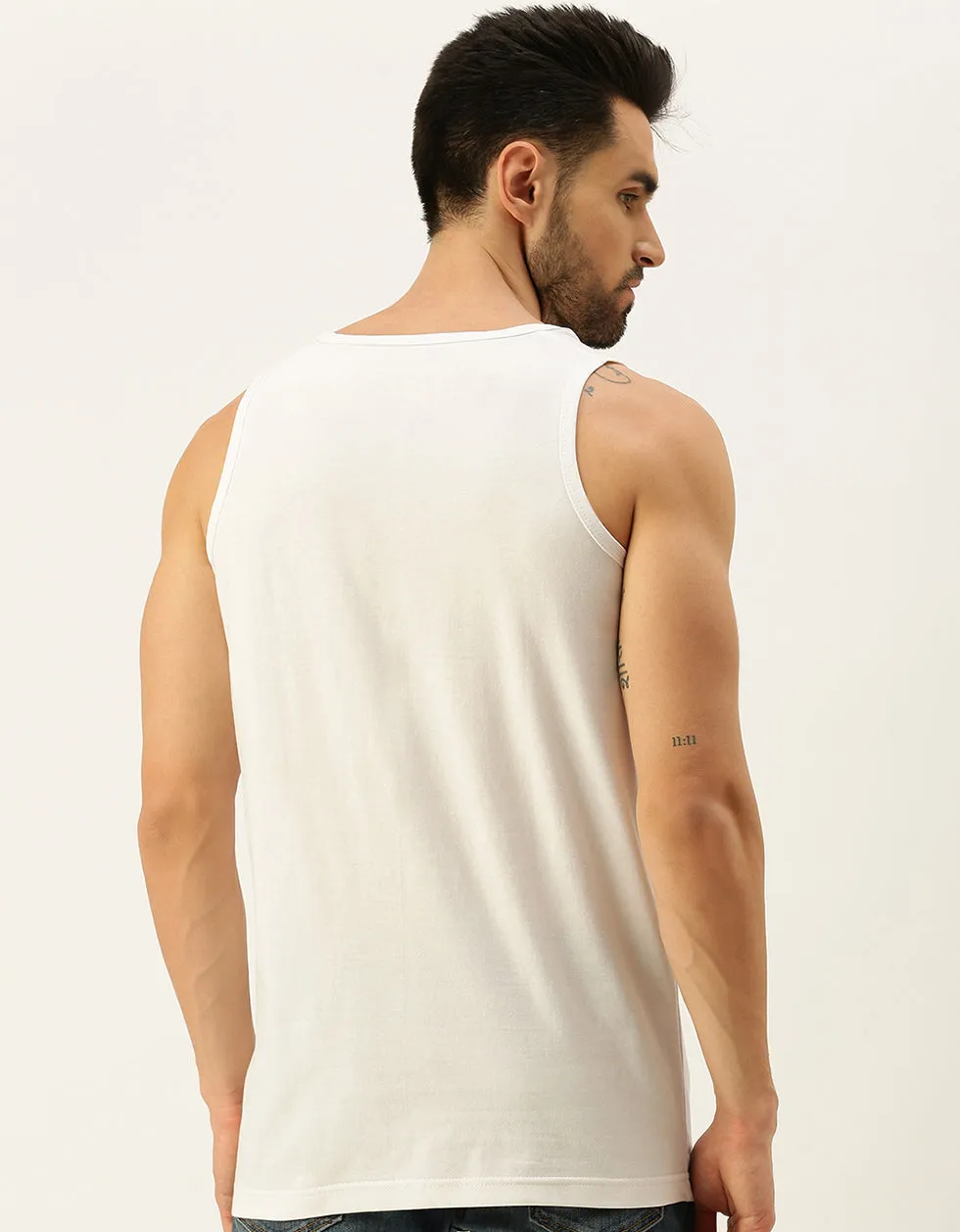 White Spidey Print Gym Vest