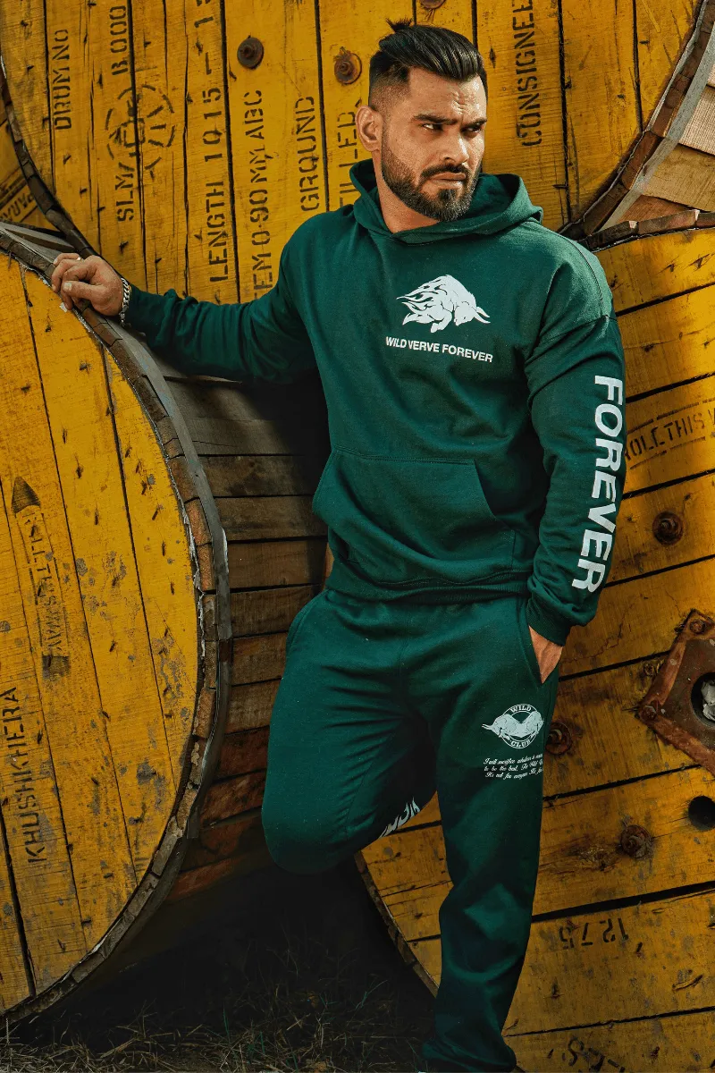 Wild Verve Forever Fiery Bull Streetwear Green Coord (GREEN)