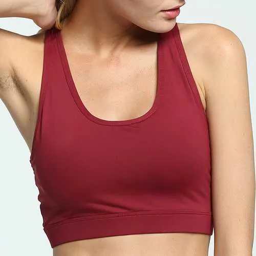 Wireless Padded Back Pocket Shockproof Sports Bra