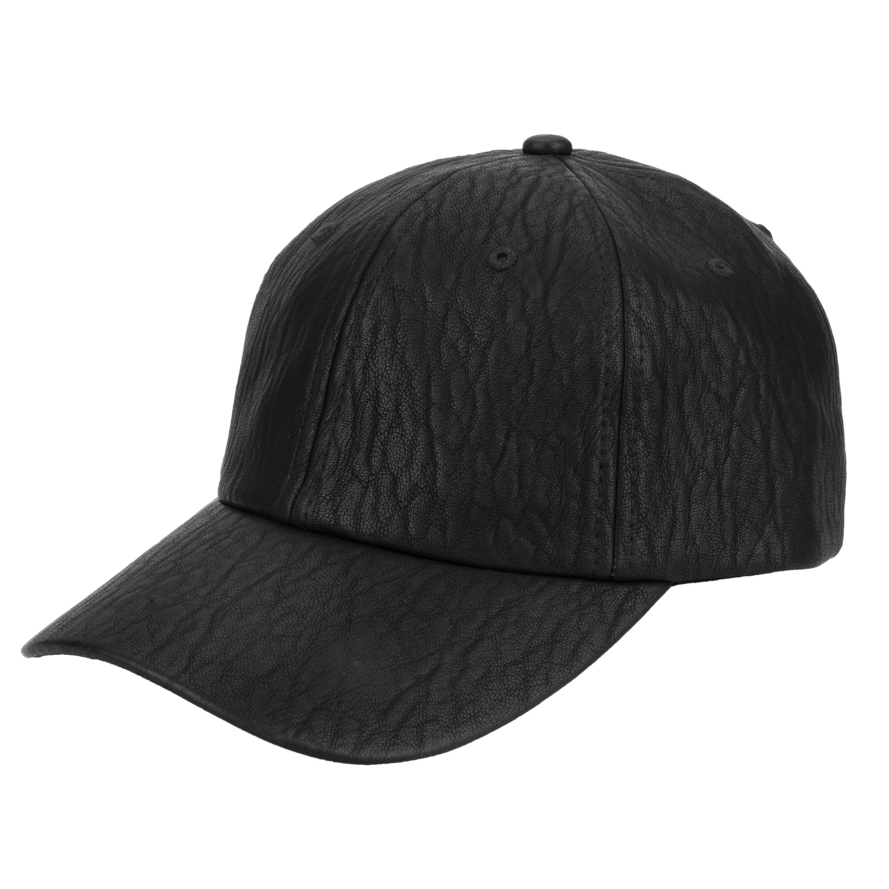 Women's Faux Leather Ball Cap w/ Elastic