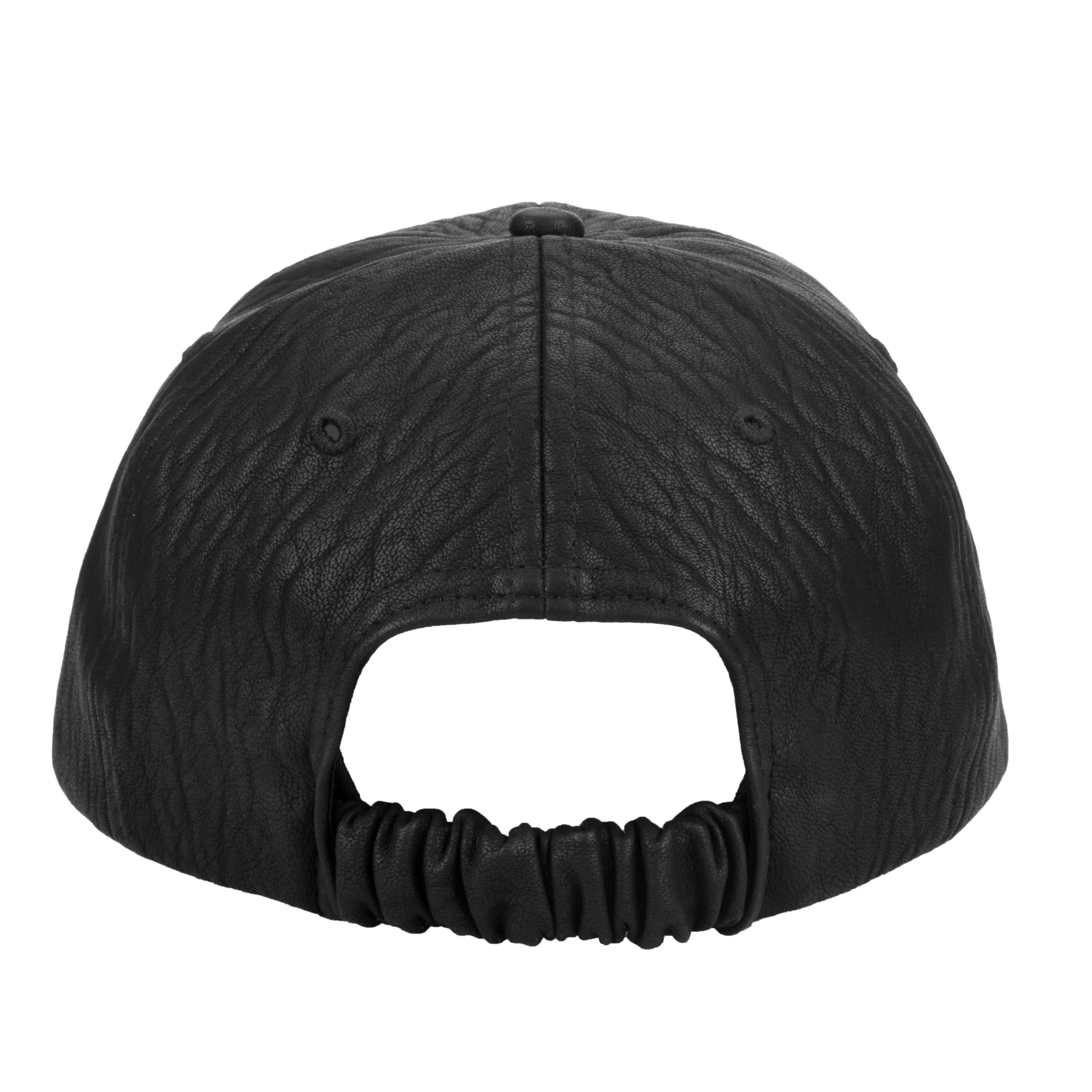 Women's Faux Leather Ball Cap w/ Elastic