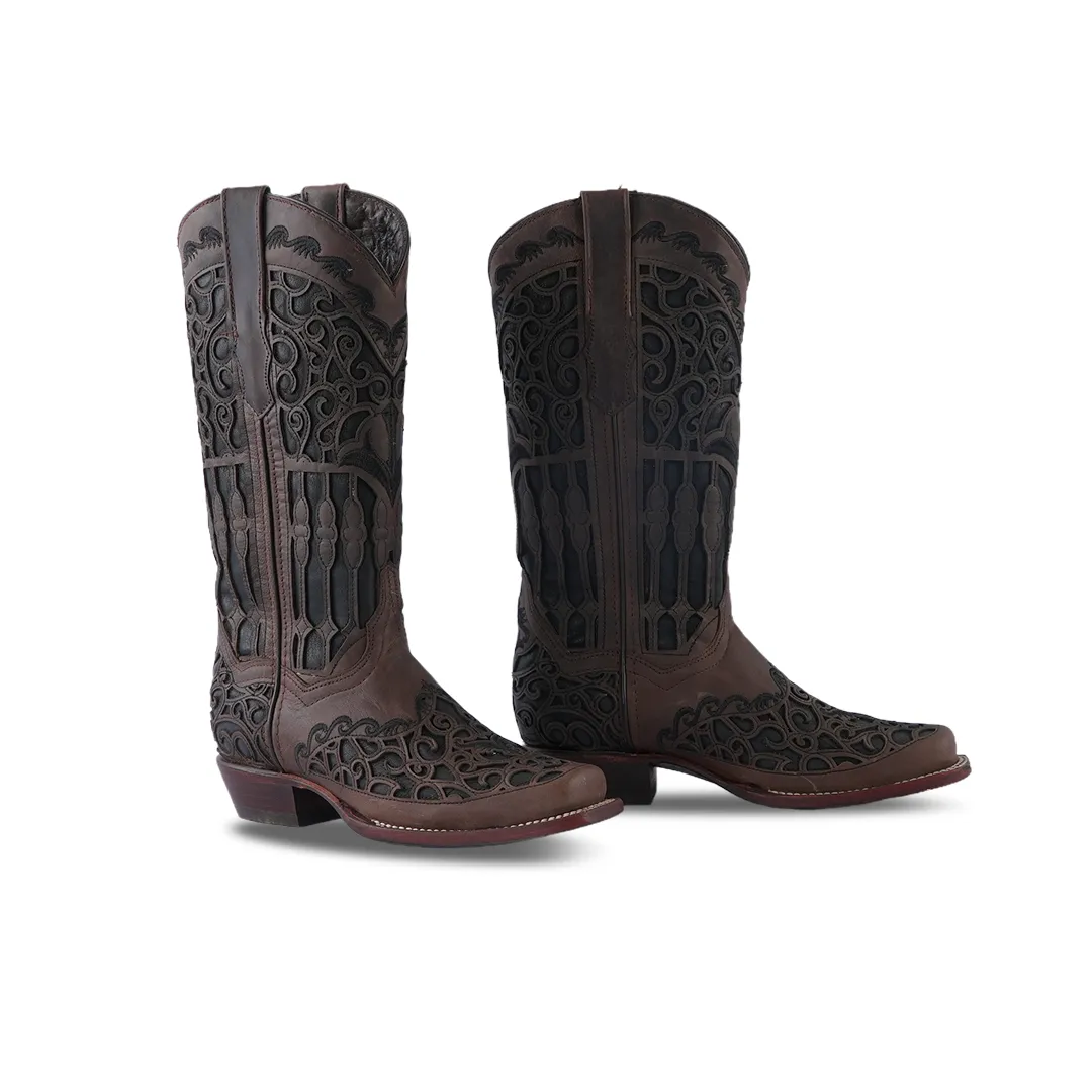 Women's Western Boot Matcat Choco Frontier Toe E748