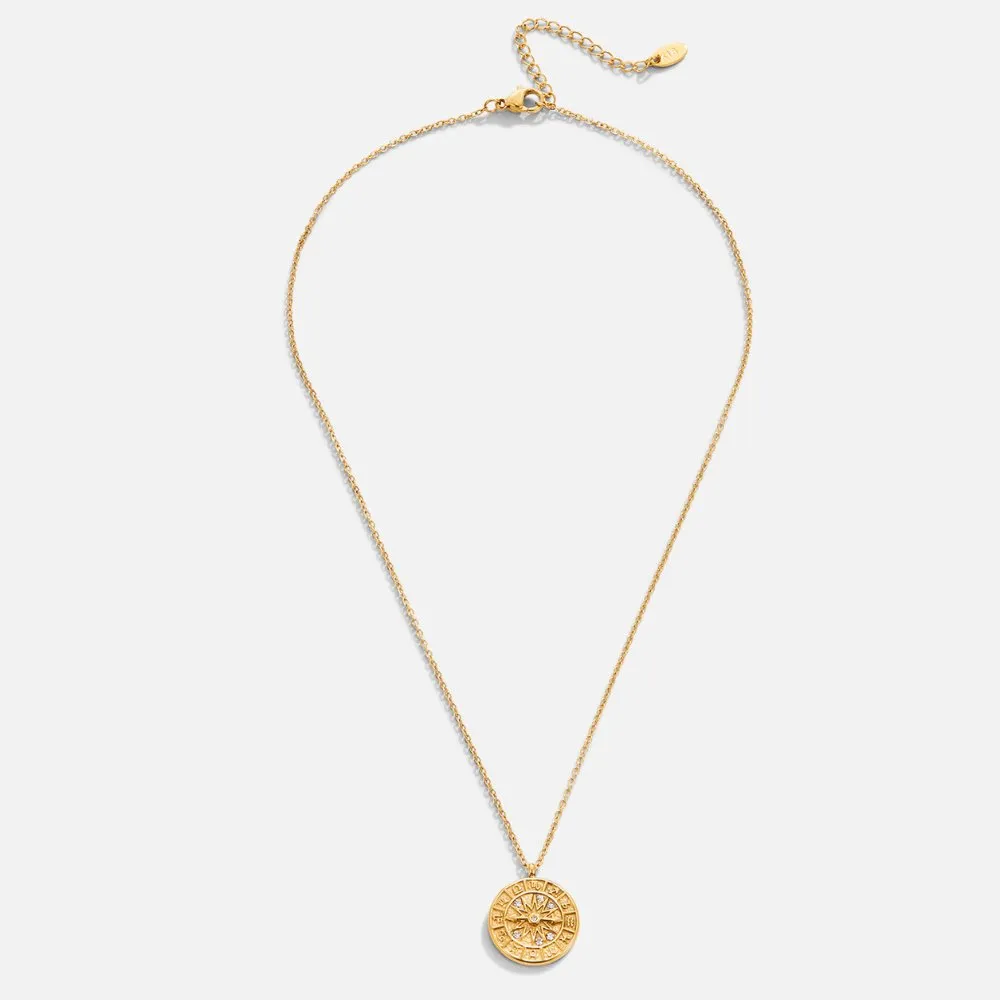 Zodiac Coin Gold Necklace